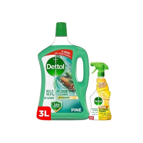 ديتول 3 لتر الصنوبر + بخاخ 500 مل ليمون