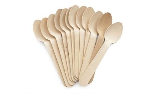 ملاعق خشب 50 حبة وسط