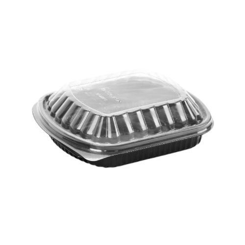 ماعون ميكرويف سادة مع غطاء شد 10 حبه