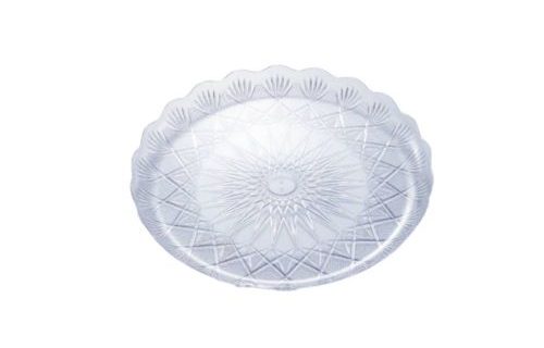 صحن كريستال 30 سم شفاف 12 حبه