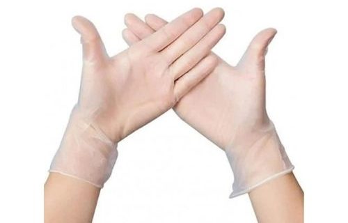 قفازات فينيل ناعمه وشفاف مقاس L